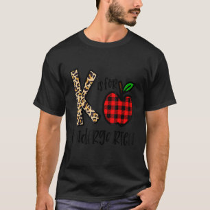 T-shirt K Est Pour L'Enseignant De La Maternelle Leopard B