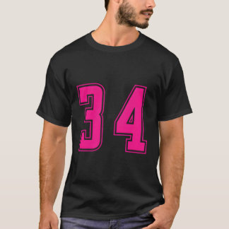 T-shirt K Numéro 34 Équipe Junior Sports Numérotés Uniform