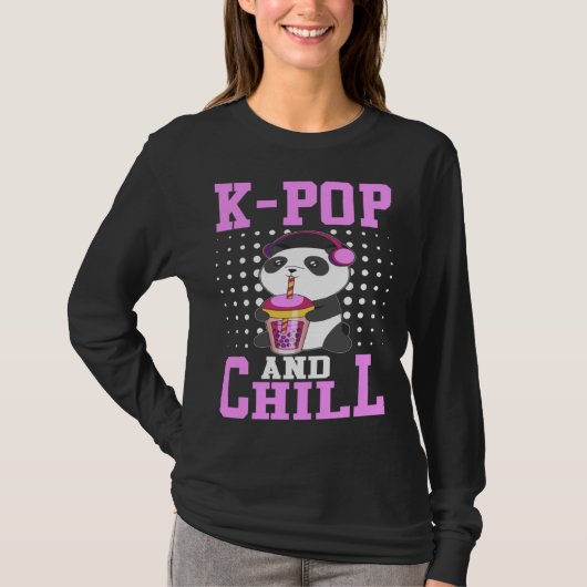 T-shirt K Pop And Chill I K Pop (Devant)