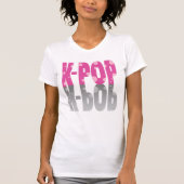 T-shirt K-Pop avec points et ombre en rose (Devant)