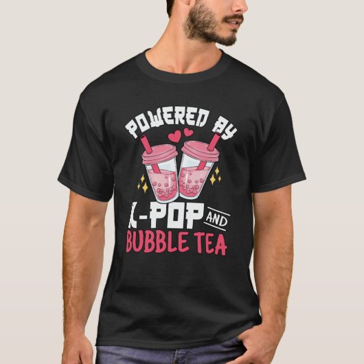 T-shirt K Pop Bubble Tea Boba Korean Pink K Pop Music (Devant)