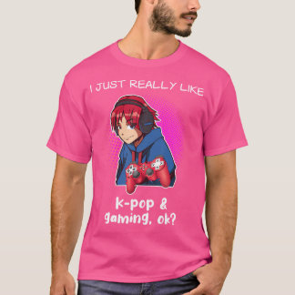 T-shirt K-Pop Music Shirt Jeux Vidéo Jeu Gamer Coréen