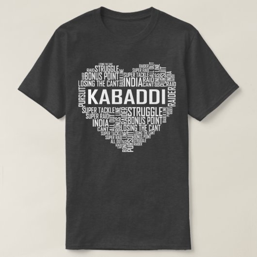 T-shirt Kabaddi Heart (Design devant)