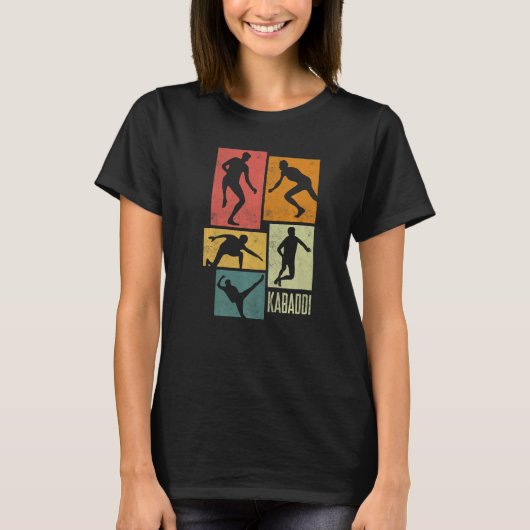 T-shirt Kabaddi Indian Sports Kabaddi Joueur Silhouette (Devant)