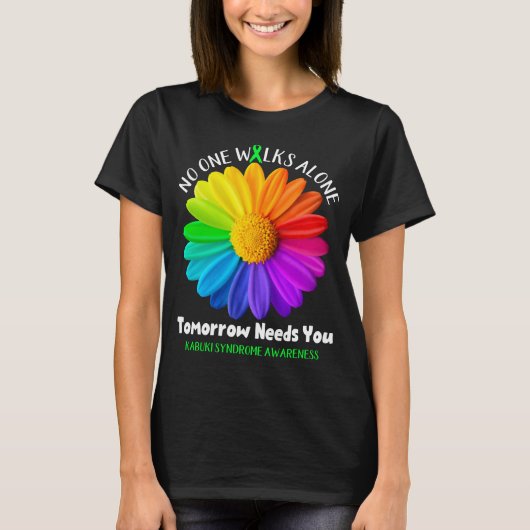 T-shirt Kabuki Syndrome Sensibilisation Ribbon Support Cad (Devant)