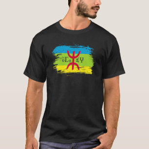 T-shirt Kabyle Amazigh Flag Tifinagh Graphic Vintage Berbe