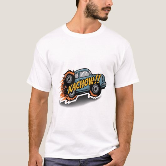 T-shirt kachow sticker (Devant)