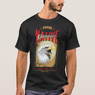 T-shirt Kahnawake Esprit d'aigle amérindien Hon Vintage