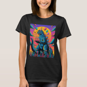 T-shirt Kaiju Birthday Lloon And Cake Monster Movie Annive