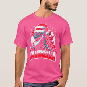T-shirt Kaiju Christmas Santazilla Japonais Monster Dinosa