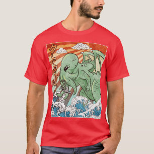 T-shirt Kaiju Cthulhu Necronomicon Japonais Monstre cadeau
