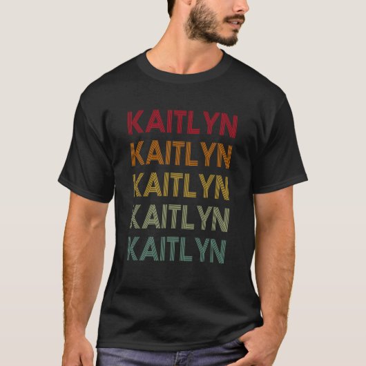 T-shirt Kaitlyn Retro Nom Humour Nom (Devant)