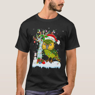 T-shirt Kakapo Bird Xmas Tree Lighting Santa Hat Kakapo Ch