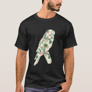 T-shirt Kakapo Flower Girl Imprimer Floral Bird Hawaiian F