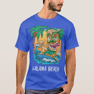 T-shirt Kalama Beach Hawaii Palm Tree Surfing Beach Vacati