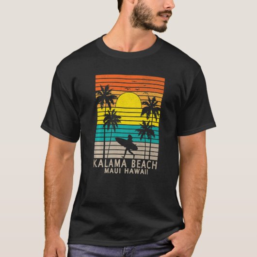 T-shirt Kalama Beach Maui Hawaii Surf Fille Surfer Femmes (Devant)