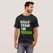 T-shirt Kale Ouais Je Végétan Drôle Végétarien (Devant entier)