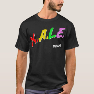 T-shirt Kale Ouais Retro 80s Style Original Veganism Desig