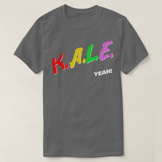 T-shirt Kale Ouais Retro 80s Style Original Veganism Desig (Design devant)