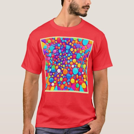 T-shirt Kaleidoscope Abstrait (Devant)