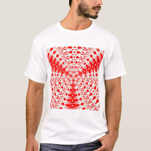 T-shirt Kaleidoscope Forme Géométrique Étoile Blanche Et R