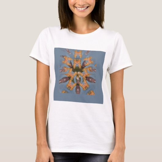 T-shirt Kaleidoscope Giraffe Mandala : Safari Art Abstrait (Devant)