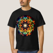T-shirt Kaleidoscope Mandala Flower Design-23091 (Devant)