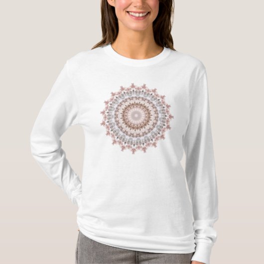 T-shirt Kaléidoscope vintage naturel de mandala (Devant)
