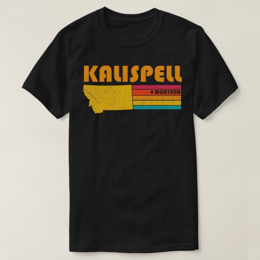 T-shirt Kalispell Montana Vintage Souvenir désaffecté (Design devant)