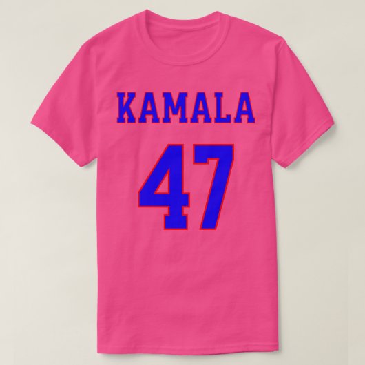 T-shirt Kamala 47 Bleu et Rouge (Design devant)