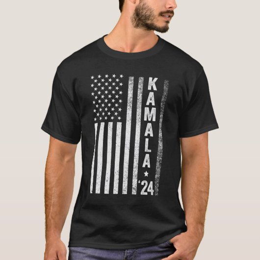 T-shirt Kamala : Élection du président du drapeau américai (Devant)
