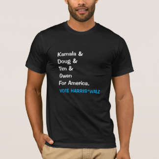 T-shirt Kamala et Doug et Tim et Gwen For America