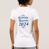 T-shirt Kamala Harris 2024 Custom Text Ornaments White (Dos)