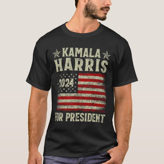 T-shirt Kamala Harris 2024 Pour La Campagne Électorale (Devant)