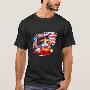 T-shirt Kamala Harris Chat avec une perruque d'orange drôl