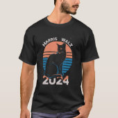 T-shirt Kamala Harris Chat Harris Walz 2024 T (Devant)