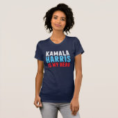 T-shirt Kamala Harris est Mon Héros Femmes Bleues (Devant entier)