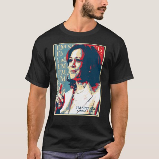 T-shirt Kamala Harris Je parle élection présidentielle de  (Devant)
