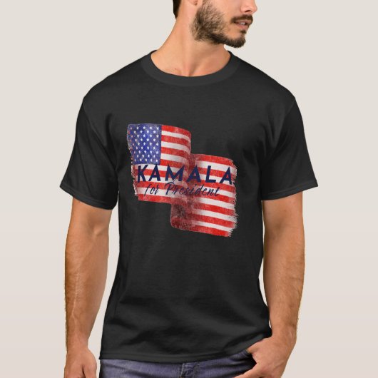 T-shirt Kamala Harris pour le président 2024 Madame la vic (Devant)