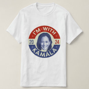 T-shirt Kamala Harris Président 2024 Democrat Photo Retro