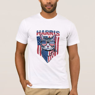 T-shirt Kamala Harris Présidente 2024 Chat Drôle 