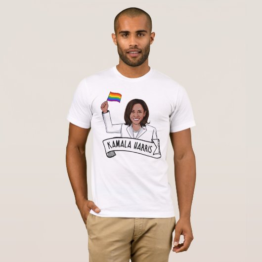 T-shirt Kamala Harris Pride (Devant entier)