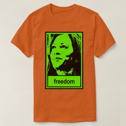 T-shirt kamala liberté bré vert (Design devant)