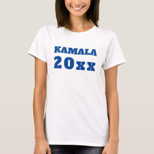 T-shirt KAMALA personnalisé bleu texte démocrate