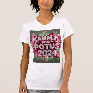 T-shirt Kamala Potus 2024 - rose et vert
