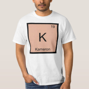 T-shirt Kameron  Nom Élément Chimique Tableau Périodique
