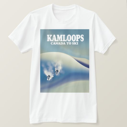 T-shirt Kamloops Canada à Ski (Design devant)