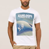T-shirt Kamloops Canada à Ski (Devant)