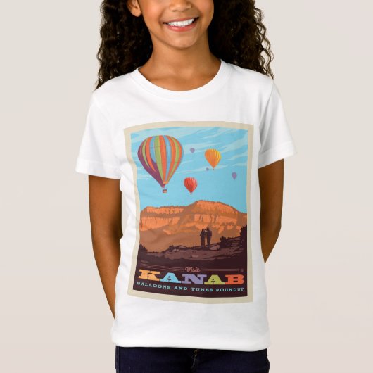 T-Shirt Kanab, Utah | Ballons Et Roundup De Tunes (Devant)