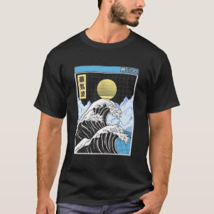 T-shirt Kanagawa Wave Japon paysage numérique Kawaii Anime